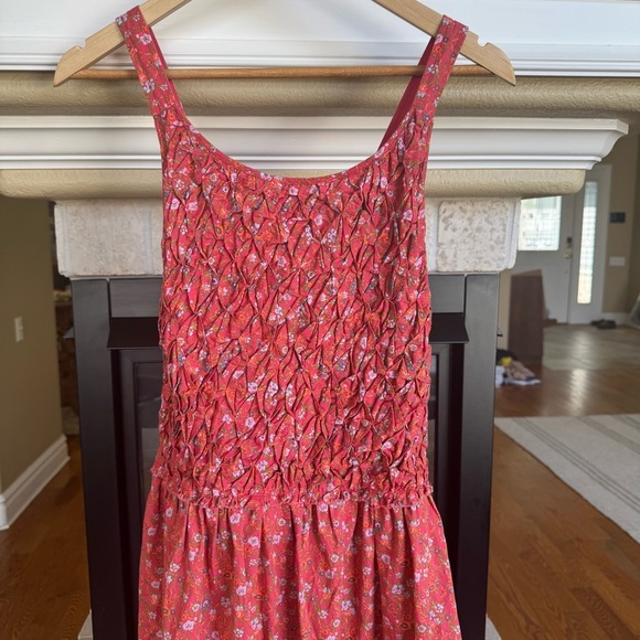 Free People "Petunia" Backless Midi Dress Quilted Front 100% Cotton - Picture 3 of 7